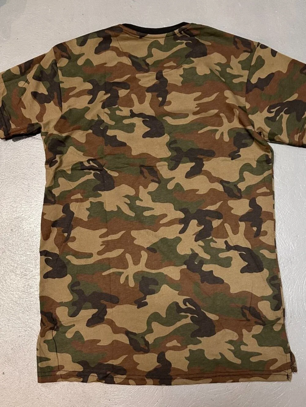 3/$30 Galaxy By Harvic Camouflage Shirt Men Large Green Brown Short Sleeve New